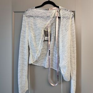 HOUSE OF CB NEW WITH TAGS! Adorable white lace top.